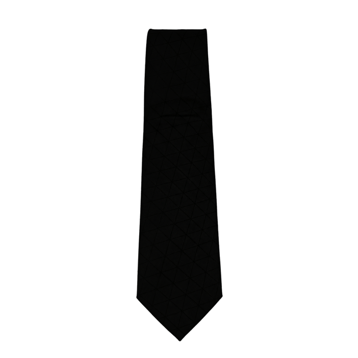 Emporio Armani Black Geometric 100% Silk Mens Tie