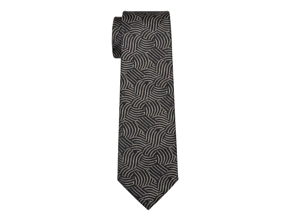 Emporio Armani Black Swirls 100% Silk Mens Tie