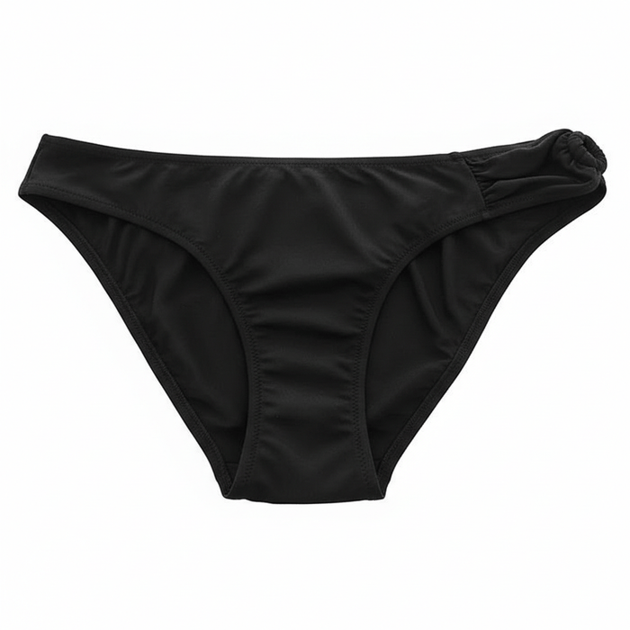 Dolce & Gabbana Black Ruched-Side Bikini Bottom-S