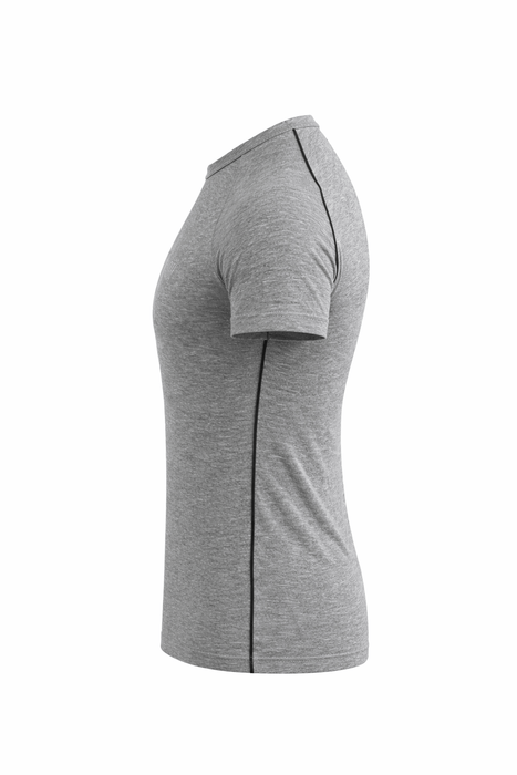 Gianfranco Ferre  Grey and Navy Blue Sheer Cotton Blend Mens T-Shirt-S