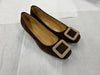 Daniela Fargion Brown Suede Square Buckle Shoes - 8.5