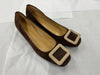 Daniela Fargion Brown Suede Square Buckle Shoes - 9