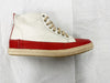 Daniela Fargion Red White Leather Espadrille High Top Sneakers - 10