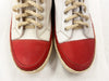 Daniela Fargion Red White Leather Espadrille High Top Sneakers - 10