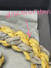 Damaged Excellent Condition Miu Miu Yellow Beige Woven Cotton Rope Necklace-One Size