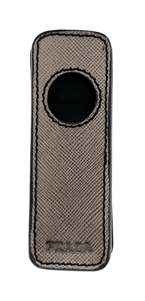 Metallic Taupe Prada Mini Handbag Accesory