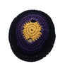 Prada Crochet Purple Oval Brooch Pin - One Size