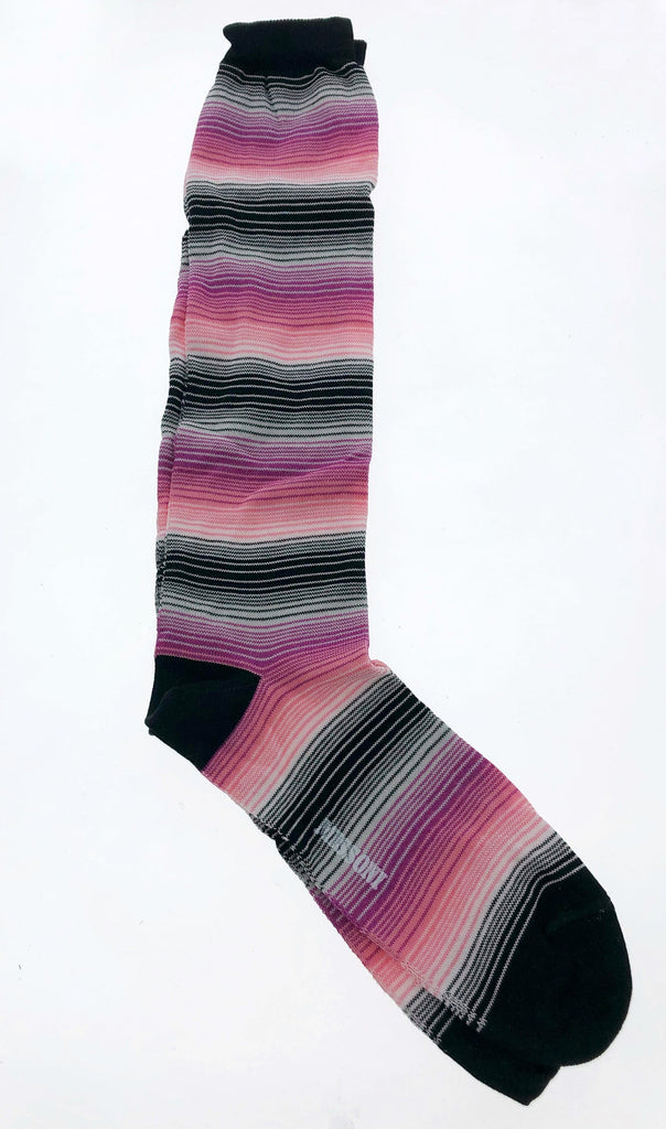 Missoni  Pink/Black Striped Knee Length Socks