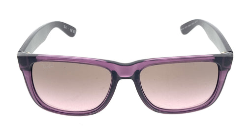 Defective Ray-Ban 0RB4165 659514 Justin Transparent Violet Square Sunglasses