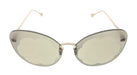 Salvatore Ferragamo SF178S FIORE 718 Shiny Gold/Birch Butterfly Sunglasses