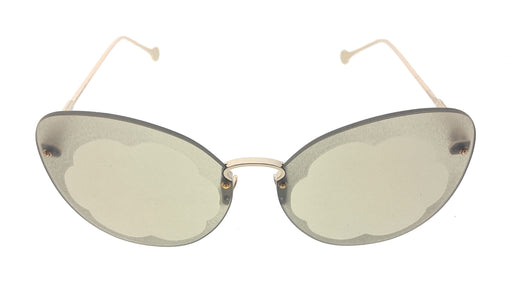 Salvatore Ferragamo SF178S FIORE 718 Shiny Gold/Birch Butterfly Sunglasses