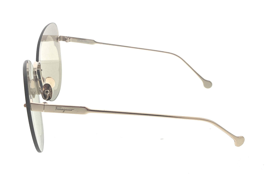 Salvatore Ferragamo SF178S FIORE 718 Shiny Gold/Birch Butterfly Sunglasses