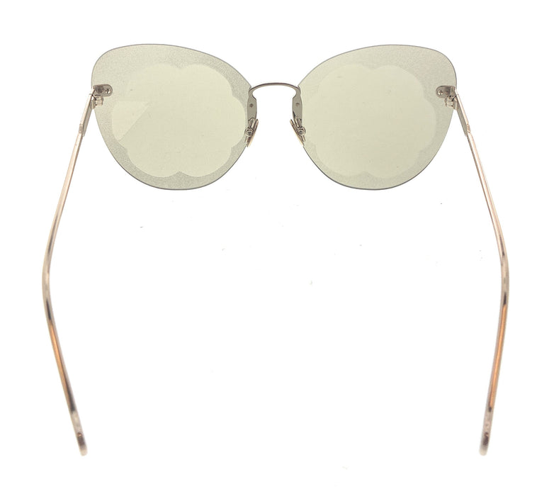 Salvatore Ferragamo SF178S FIORE 718 Shiny Gold/Birch Butterfly Sunglasses