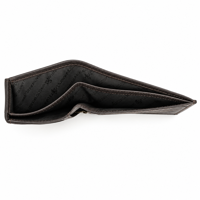 Luciano Barbera CLUB GINO NERO Brown Leather Wallet