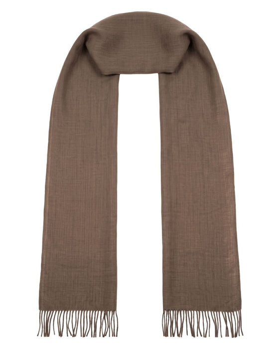 Lanvin 100% Cashmere Scarf – Classic Brown Wrap, Ultra-Soft Luxury