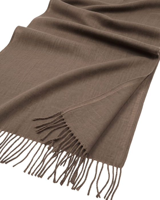 Lanvin 100% Cashmere Scarf – Classic Brown Wrap, Ultra-Soft Luxury