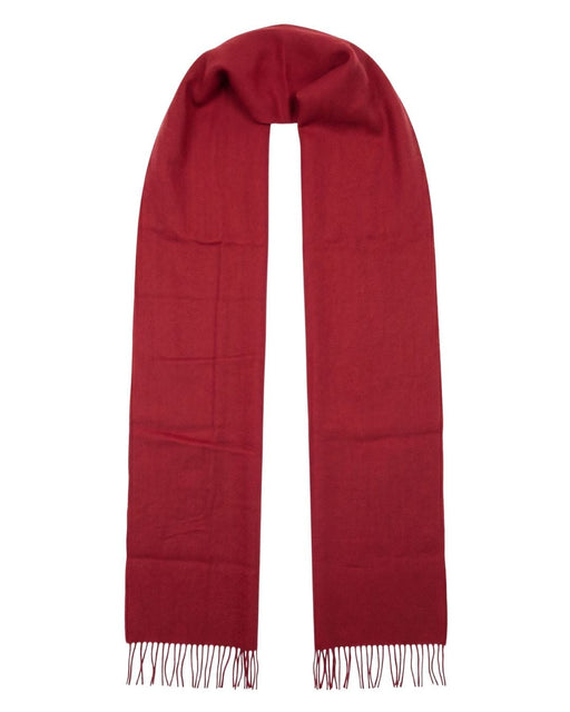 Lanvin Soft Luxurious Cashmere and Wool Red Fringe Scarf
