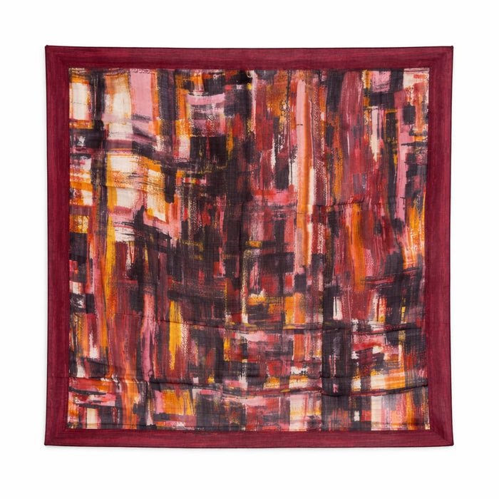 Missoni Red Brick Brushstroke Print Scarf