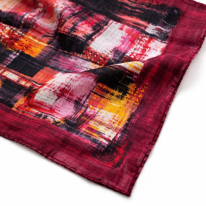 Missoni Red Brick Brushstroke Print Scarf