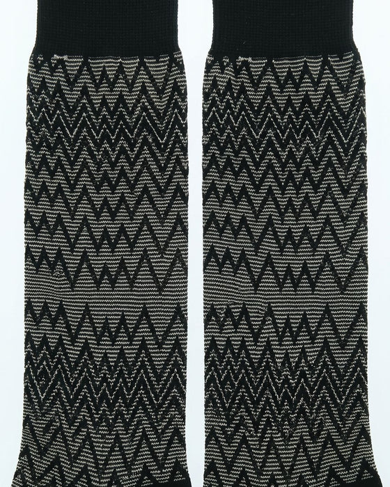 Missoni Black Mens Classic Chevron Crew Socks-M