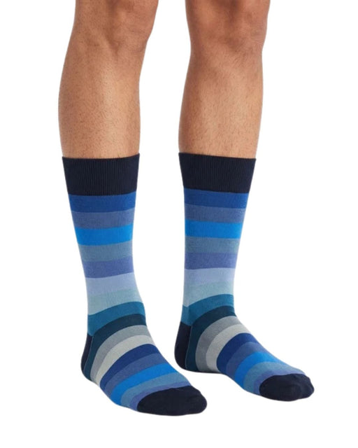Missoni Turquoise Mens Wide Stripe Crew Socks-L