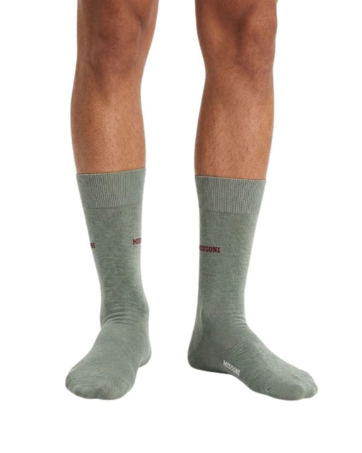 Missoni Soft Green Mens Crew Socks-M