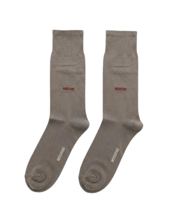 Missoni Taupe  Mens Crew Socks-M