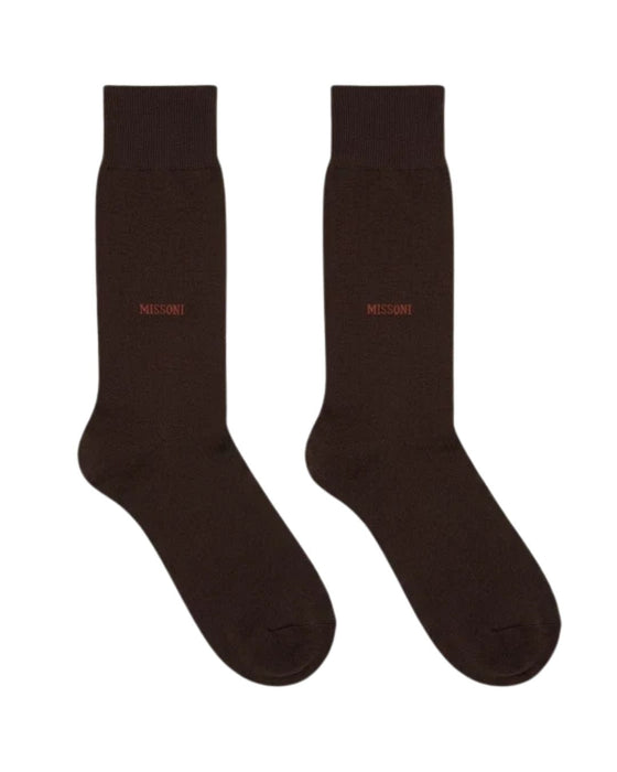 Missoni Brown Mens Crew Socks-M