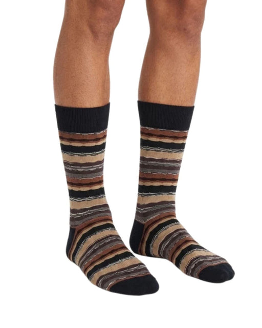 Missoni Mix Brown Mens Stripe Crew Socks-L