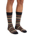 Missoni Mix Brown Mens Stripe Crew Socks-L