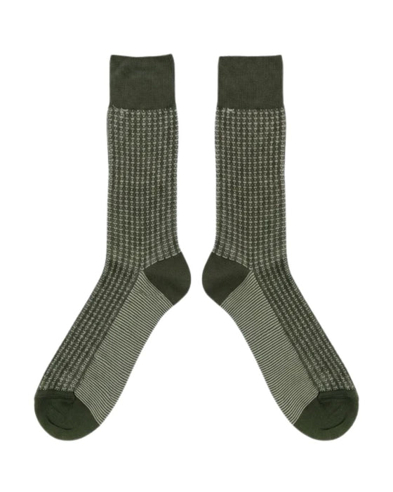 Missoni Olice Green Mens Neat Design Crew Socks-M