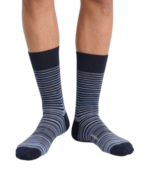 Missoni Blue  Mens Fine Stripe Crew Socks-M