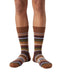 Missoni Burgubdy Brown Mens Stripe Crew Socks-M
