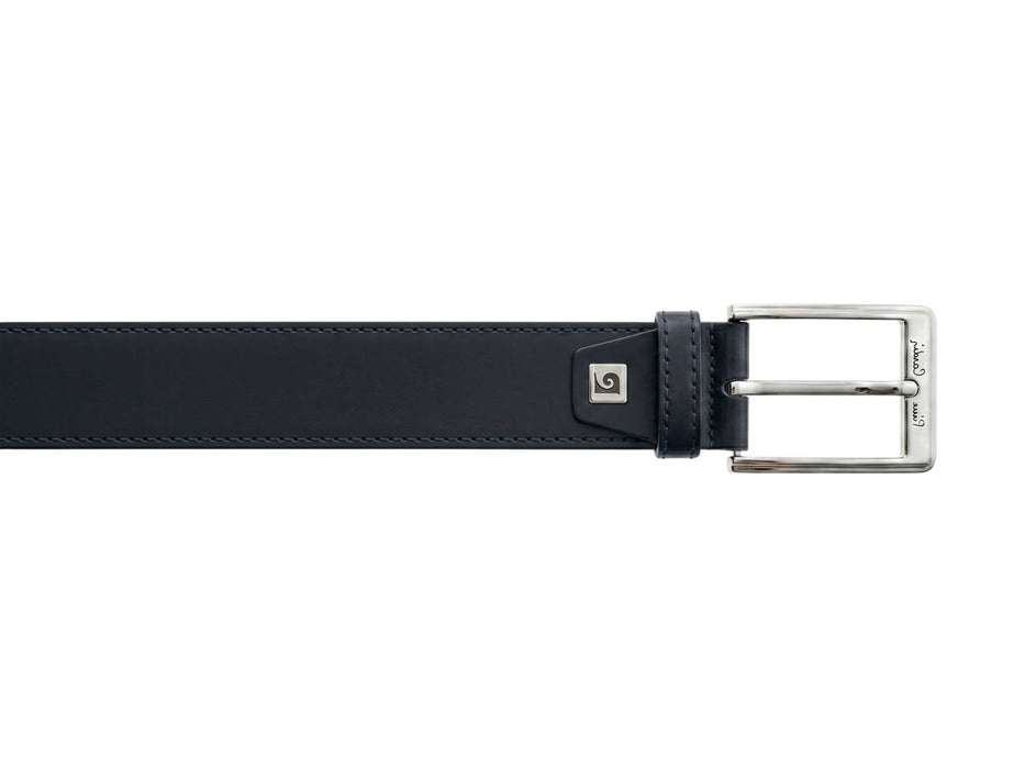 Pierre Cardin Blue Smooth Classic Silver D-Ring Adjustable Belt Adjustable Mens Belt-