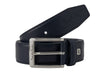Pierre Cardin Blue Smooth Classic Silver D-Ring Adjustable Belt Adjustable Mens Belt-
