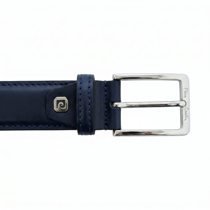 Pierre Cardin Blue Stiched Signature Adjustable Belt-34