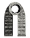 Roberto Cavalli Double-Sided Black & White Wool Blend Scarf