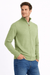 Royal Cashmere Green Half Zip Fine Cashmere Mens Sweater-L
