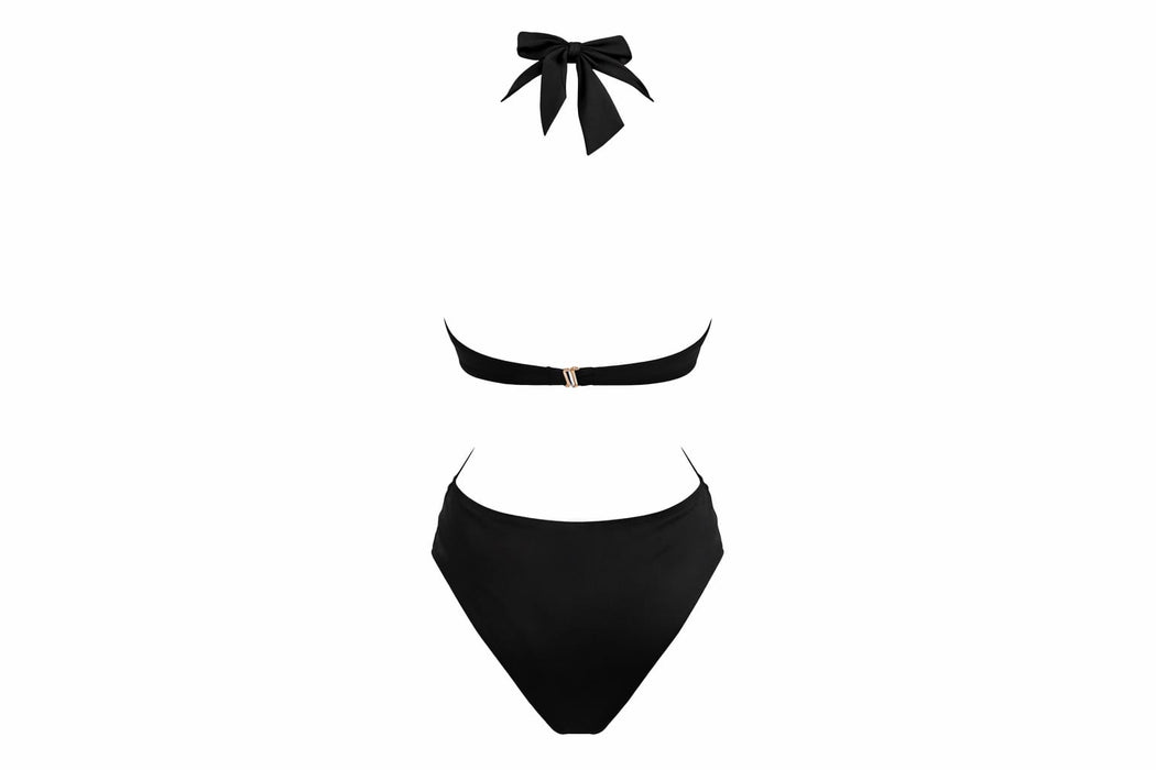 Roberto Cavalli  Black One piece Plunge Cut Out Swimsuit-S