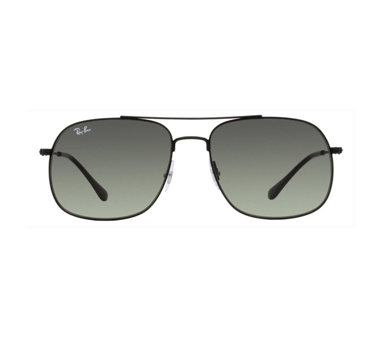 Ray- Ban 0RB3595 901411 Black Square Sunglasses
