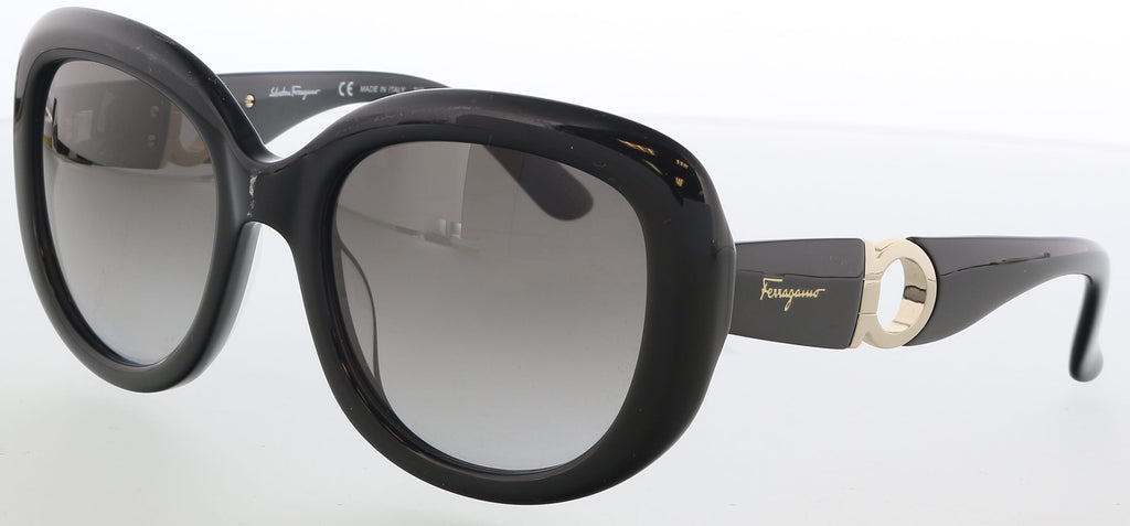 Salvatore Ferragamo  Black Square Sunglasses
