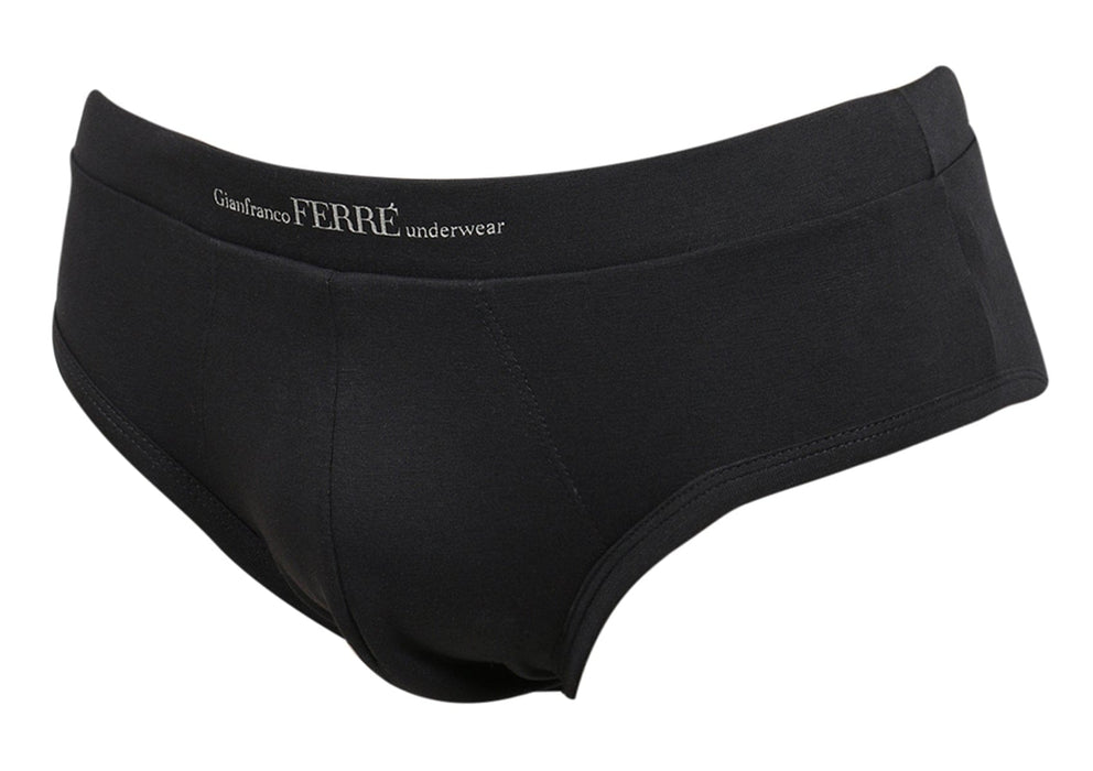 Gianfranco Ferre CORTO NR Black Cotton Blend Mens Brief Underwear-XL
