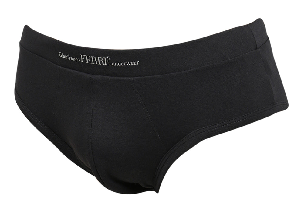 Gianfranco Ferre CORTO NR Black Cotton Blend Mens Brief Underwear-L