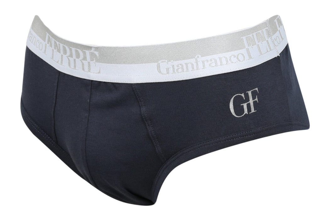 Gianfranco Ferre VISTOSO MA Navy Blue Cotton Blend Mens Brief Underwear-XXL