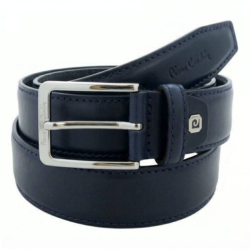 Pierre Cardin Blue Stiched Signature Adjustable Belt-34