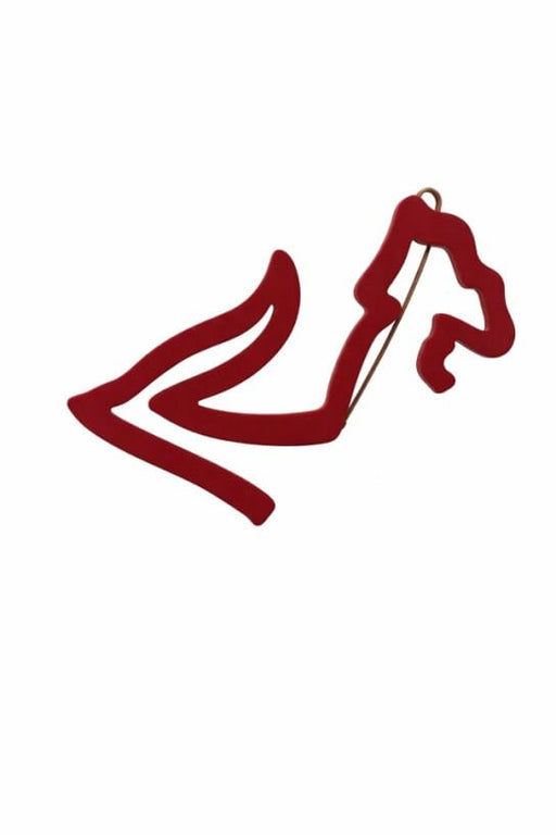 Emporio Armani Red Arrow Resin Retro Brooch Pin