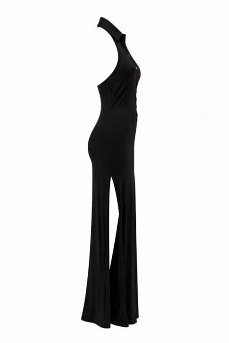 Gianfranco Ferre Black Sleeveless Crest Jersey Fitted Dress - XS