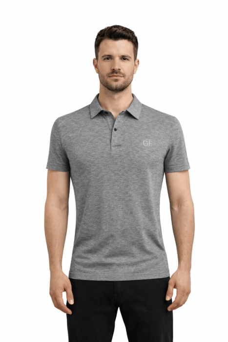 Gianfranco Ferre POLO GG Light Grey Lightweight Cotton Blend Mens T-Shirt-XS