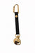 Armani Exchange Black   Leather Monkey Charm Keyring
