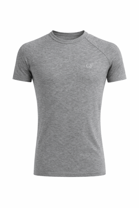 Gianfranco Ferre  Grey and Navy Blue Sheer Cotton Blend Mens T-Shirt-S